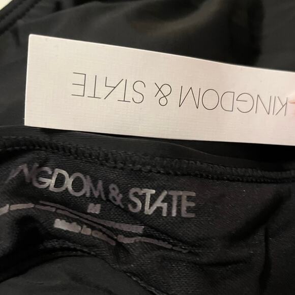 Boho Fringe Bikini Swimsuit Top in Black Size Medium - Picture 5 of 5